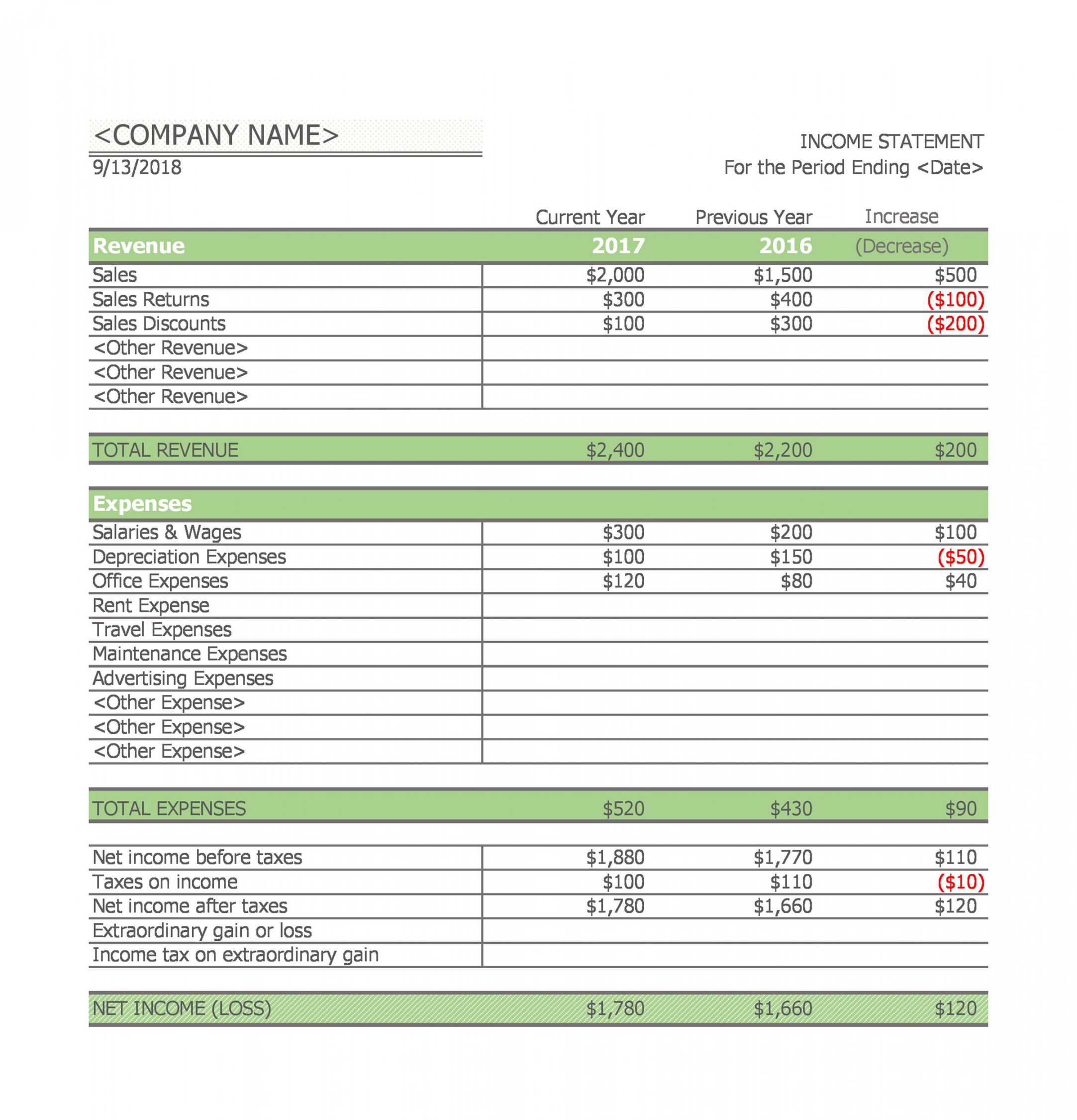 FREE Income Statement Templates & Examples - TemplateLab