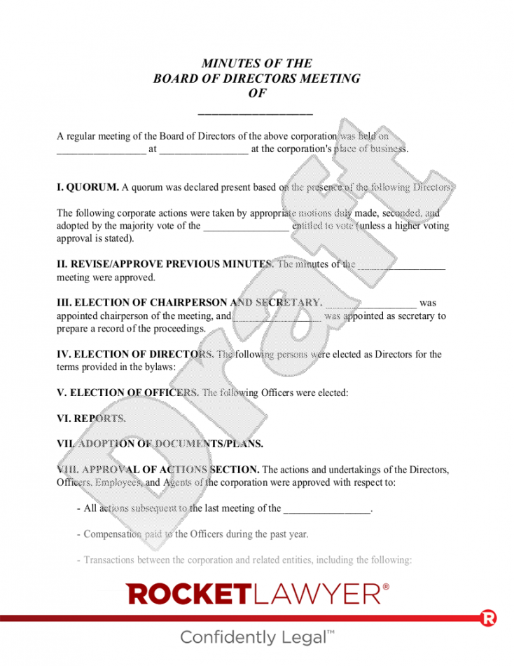 Free Non-Profit Minutes  Free to Print, Save & Download