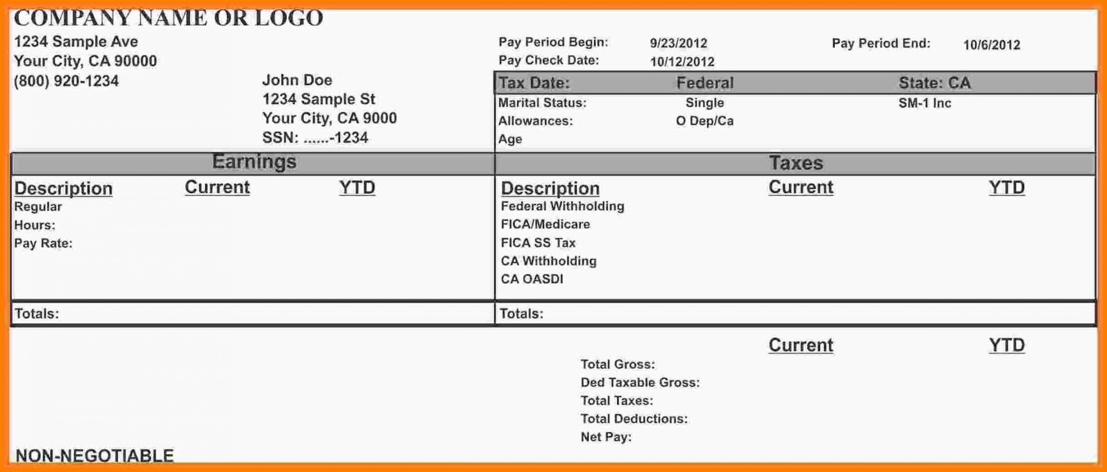 + Free Payroll Templates  Payroll template, Invoice template