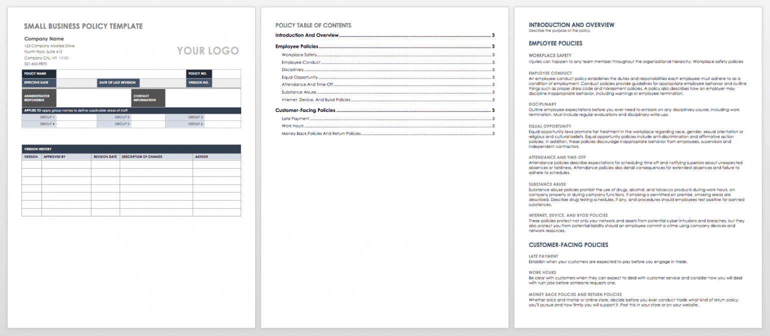 Free Policy and Procedure Templates  Smartsheet