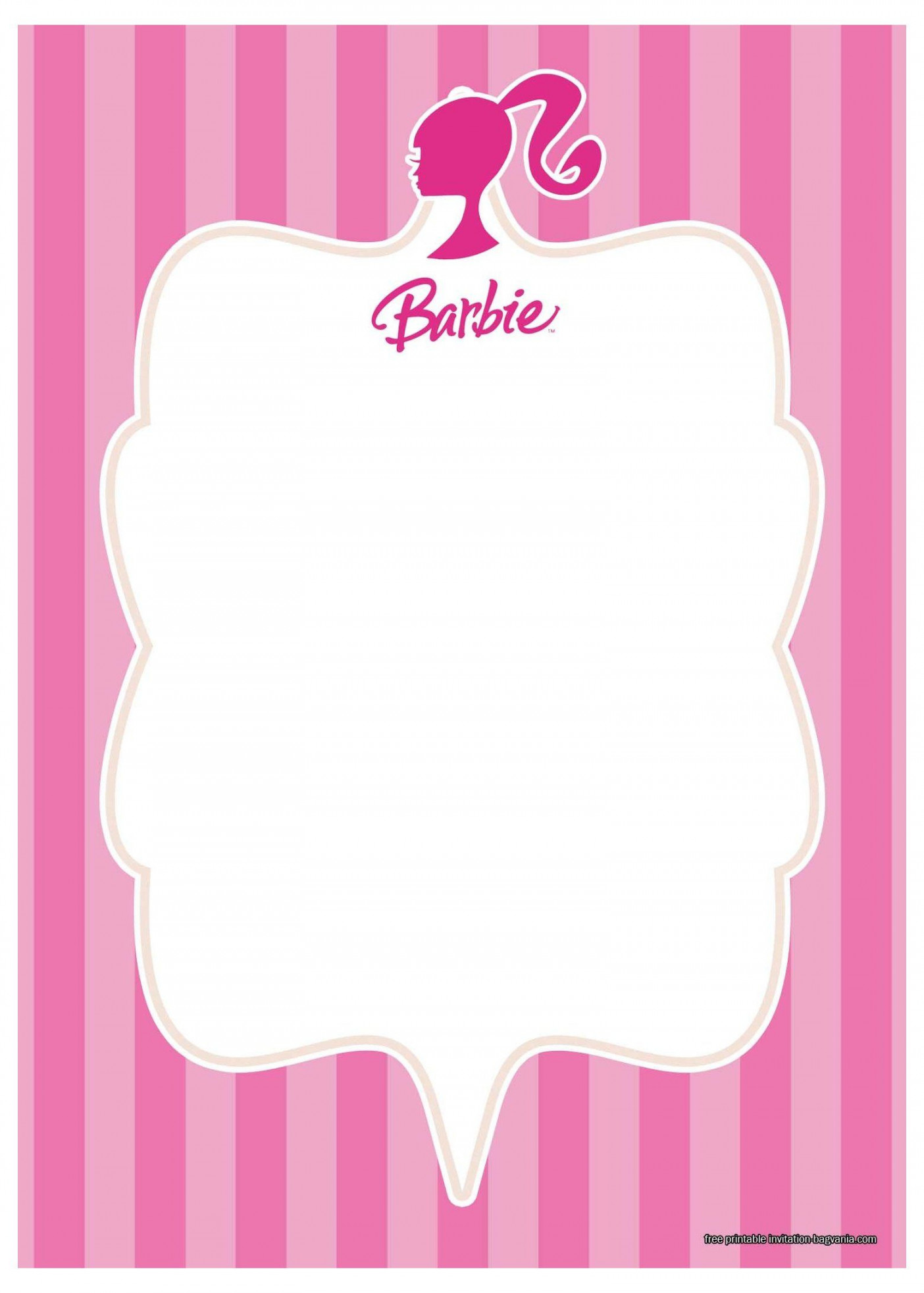 FREE Printable Barbie Invitation Templates #barbie #invitation