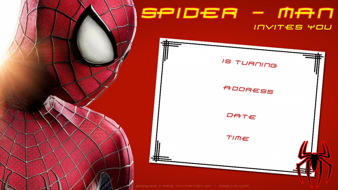 Free Printable Blank Spiderman Birthday Invitation  Spiderman