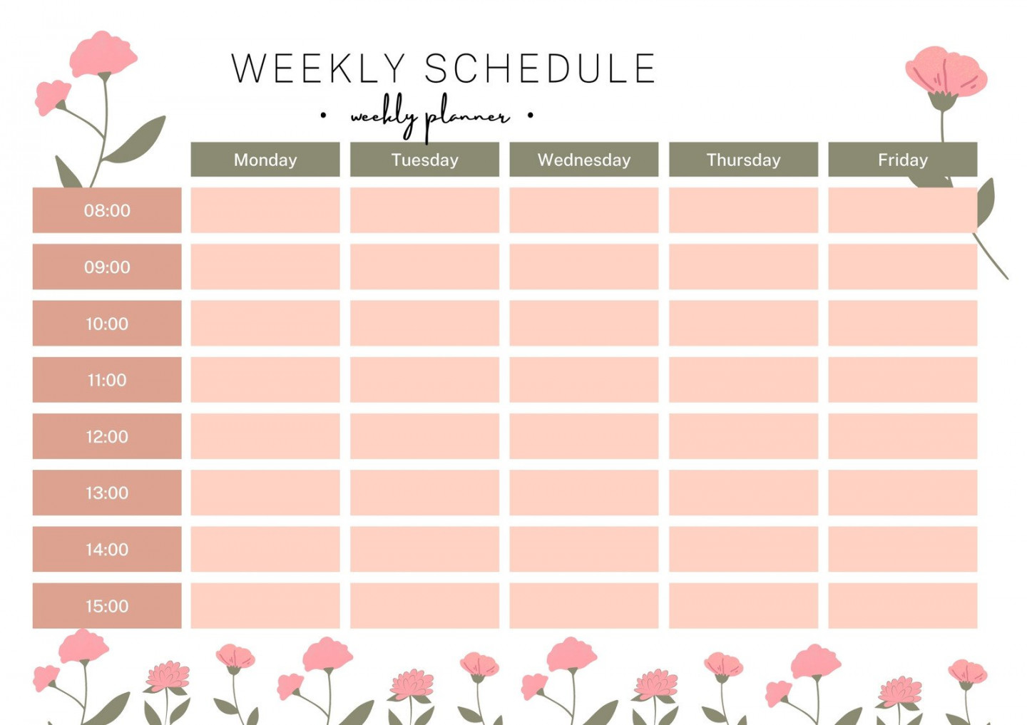 Free printable class schedule templates to customize  Canva