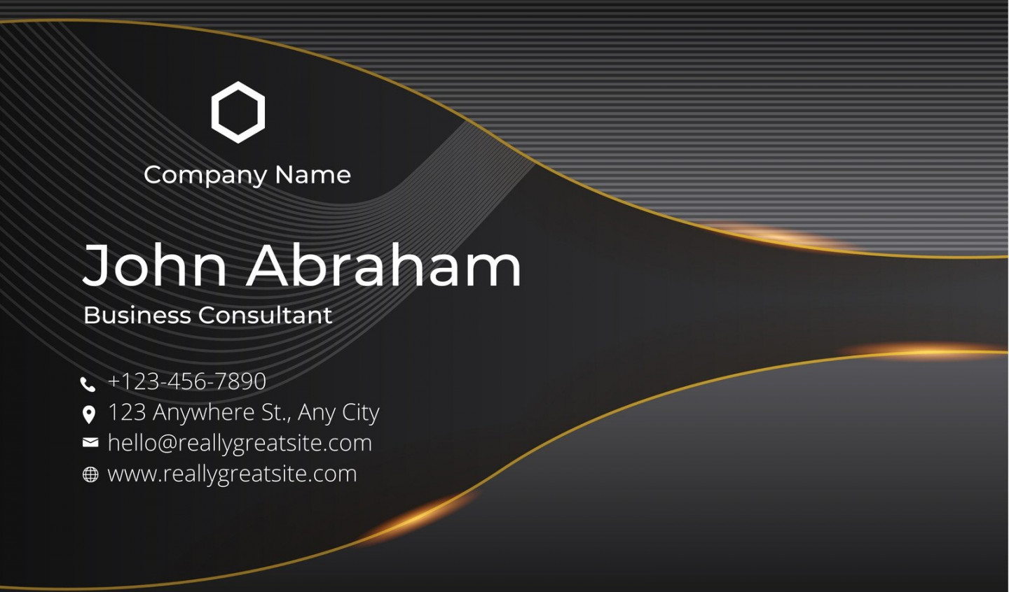 Free, printable, customizable black business cards  Canva