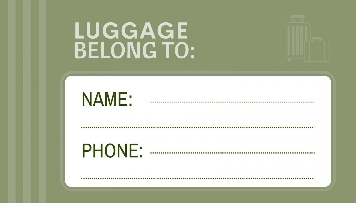 Free printable, customizable luggage tag templates  Canva