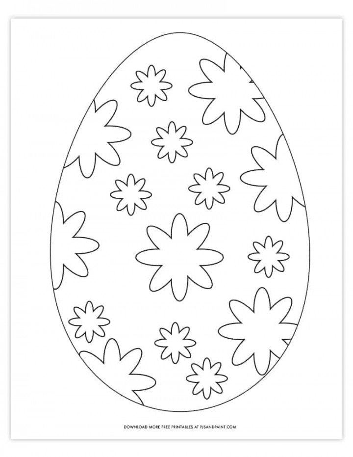 Free Printable Easter Egg Coloring Pages - Easter Egg Template