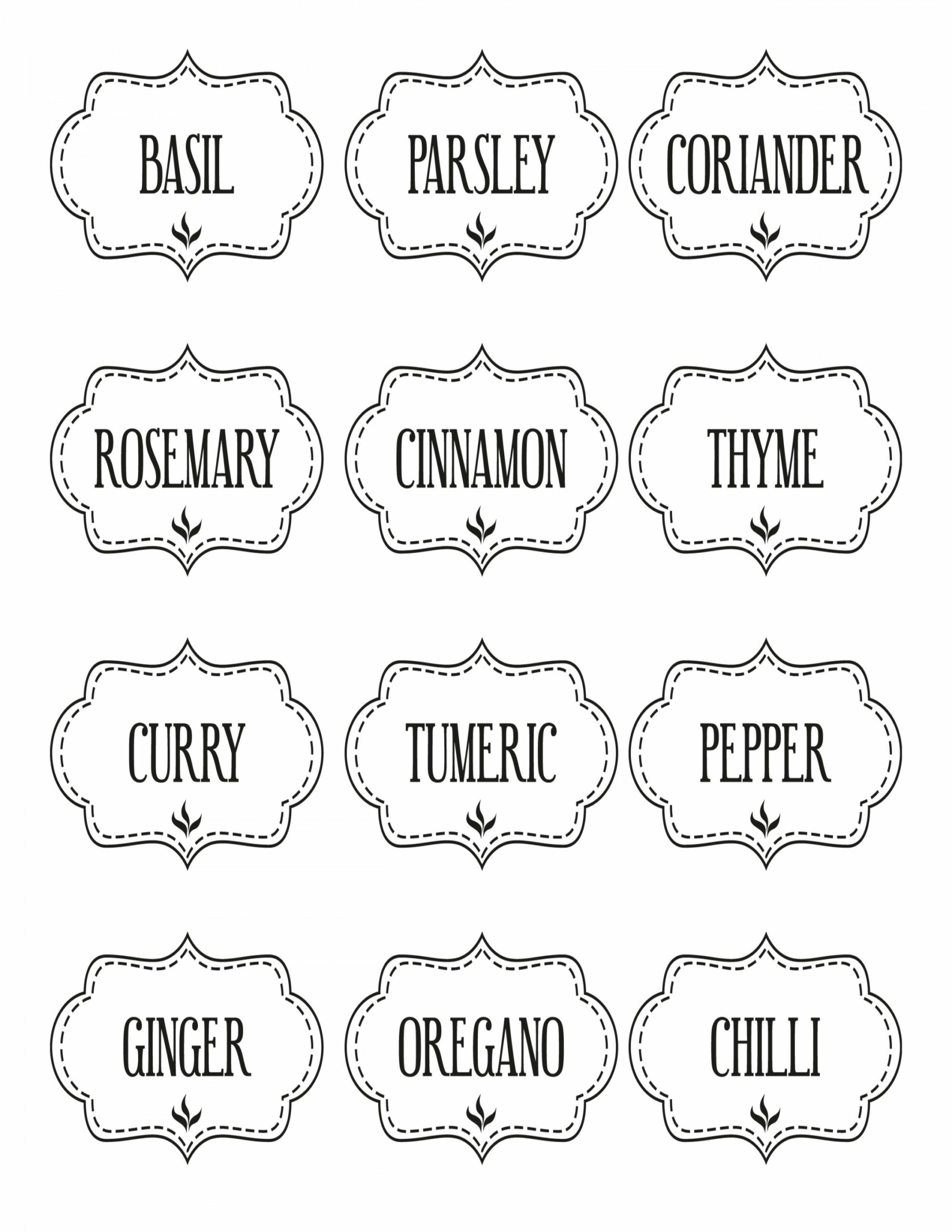 Free Printable Kitchen Spice Labels - The Graffical Muse  Pantry