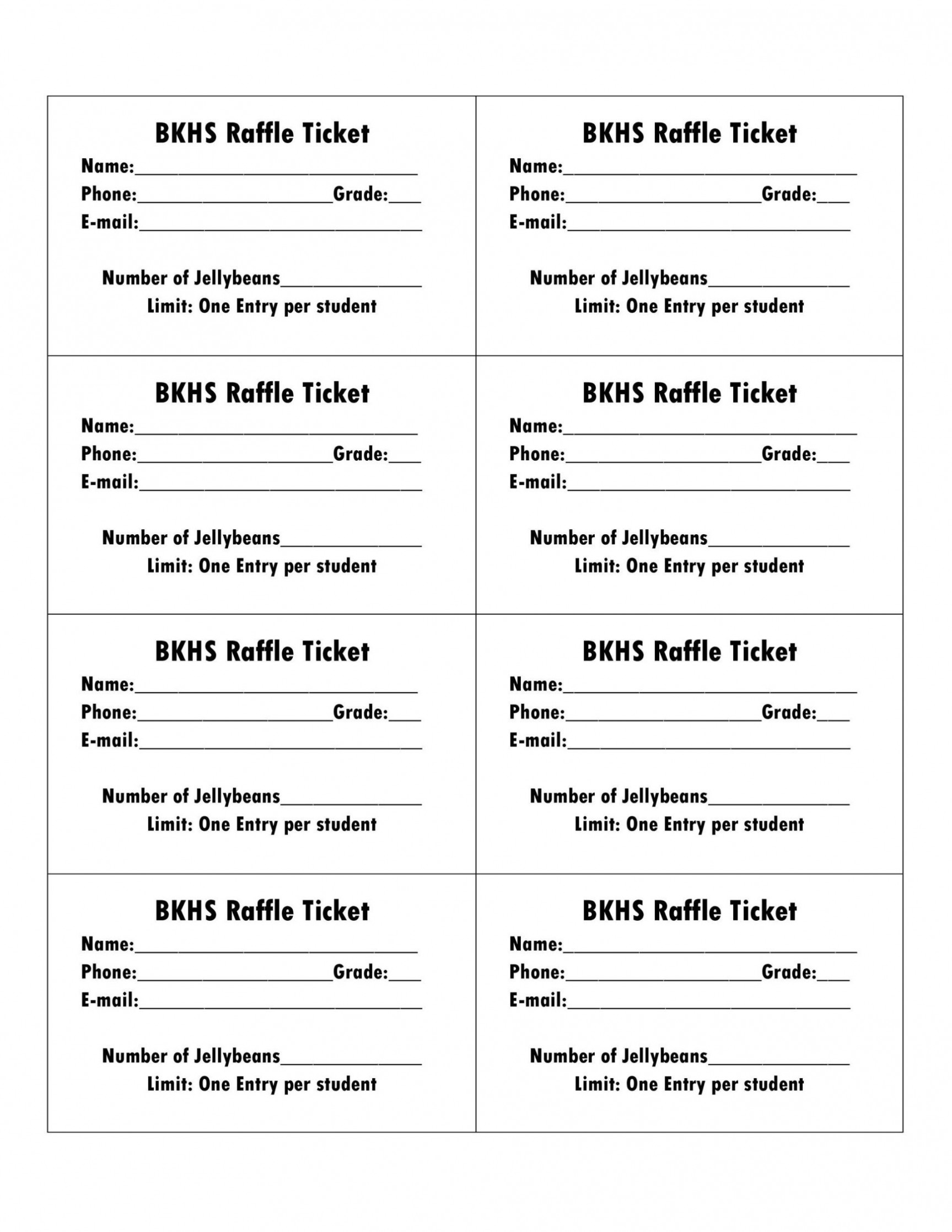 Free Printable Raffle Tickets Template - FREE DOWNLOAD  Raffle