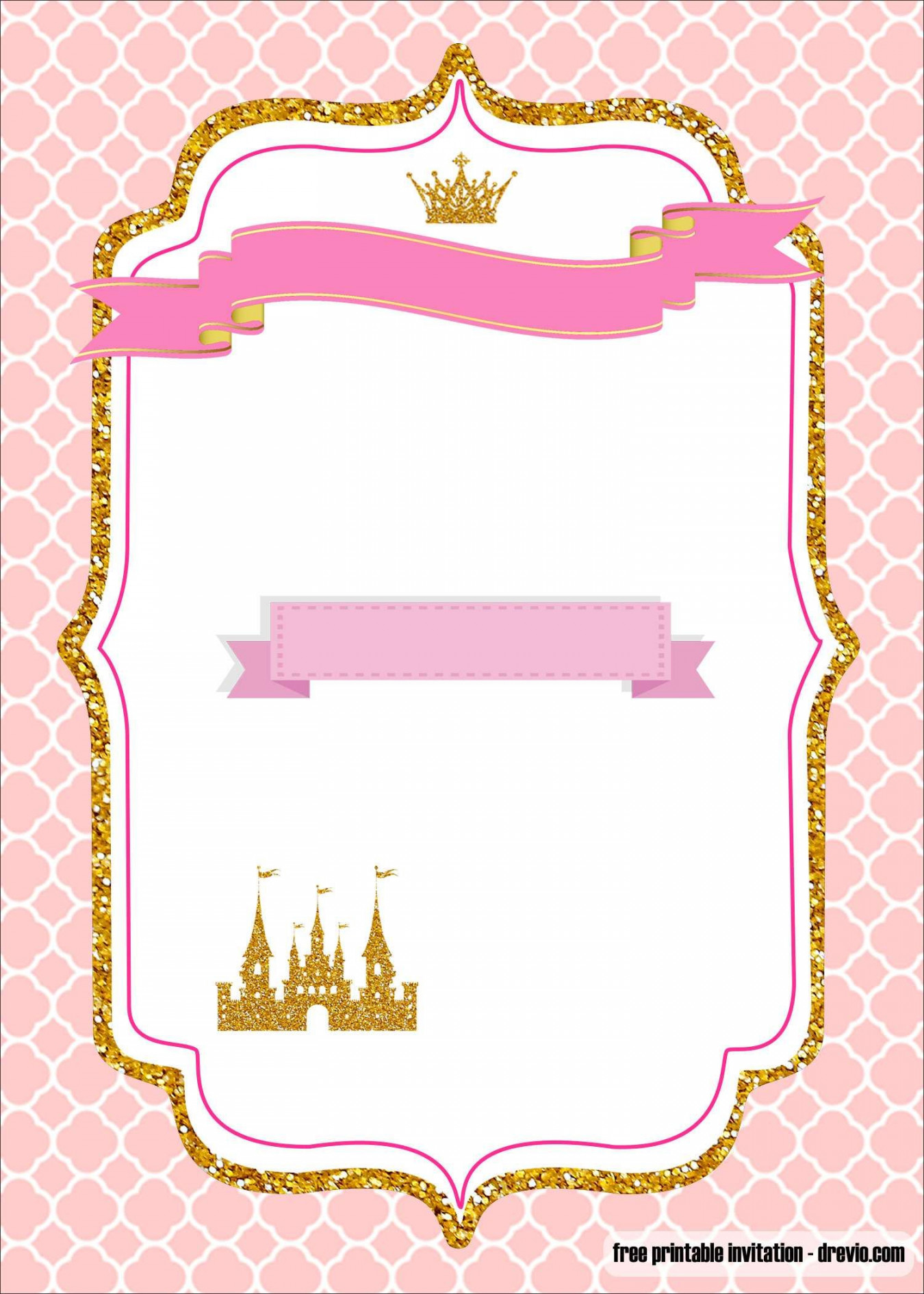 FREE Printable Royal Princess Party Invitation Templates  Disney