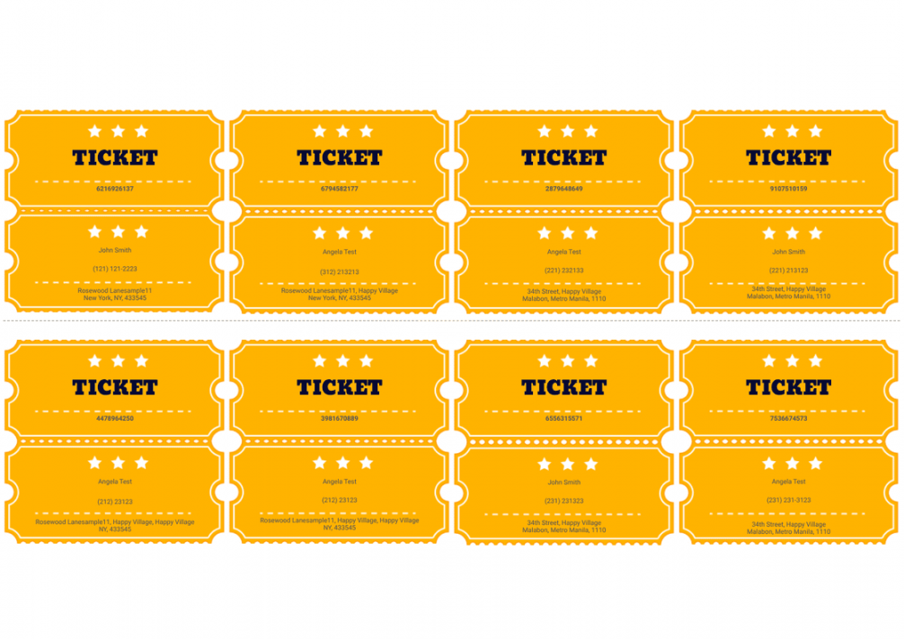 Free Raffle Ticket Template - PDF Templates  Jotform