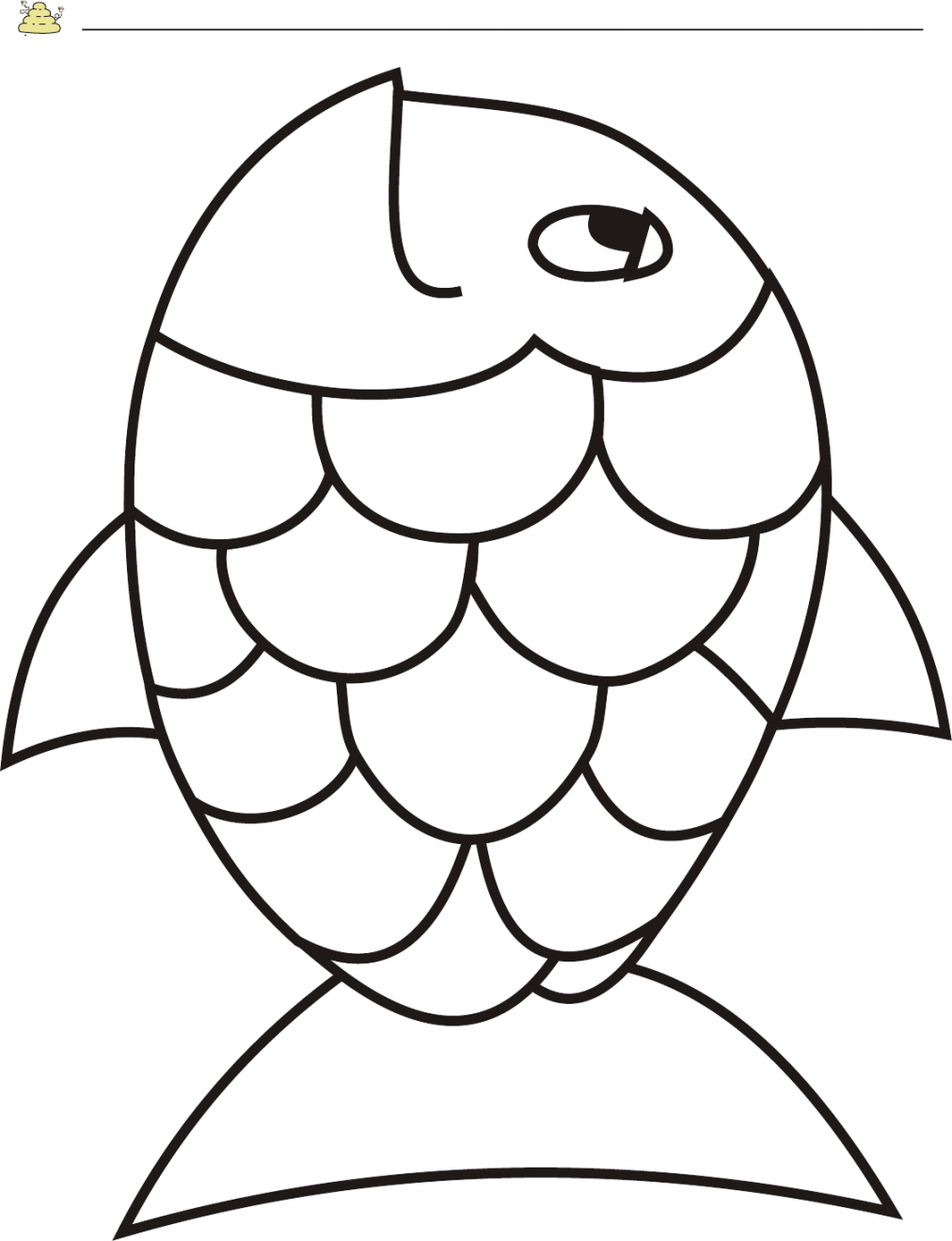 Free Rainbow Fish Template - PDF   Page(s)  Page   Rainbow