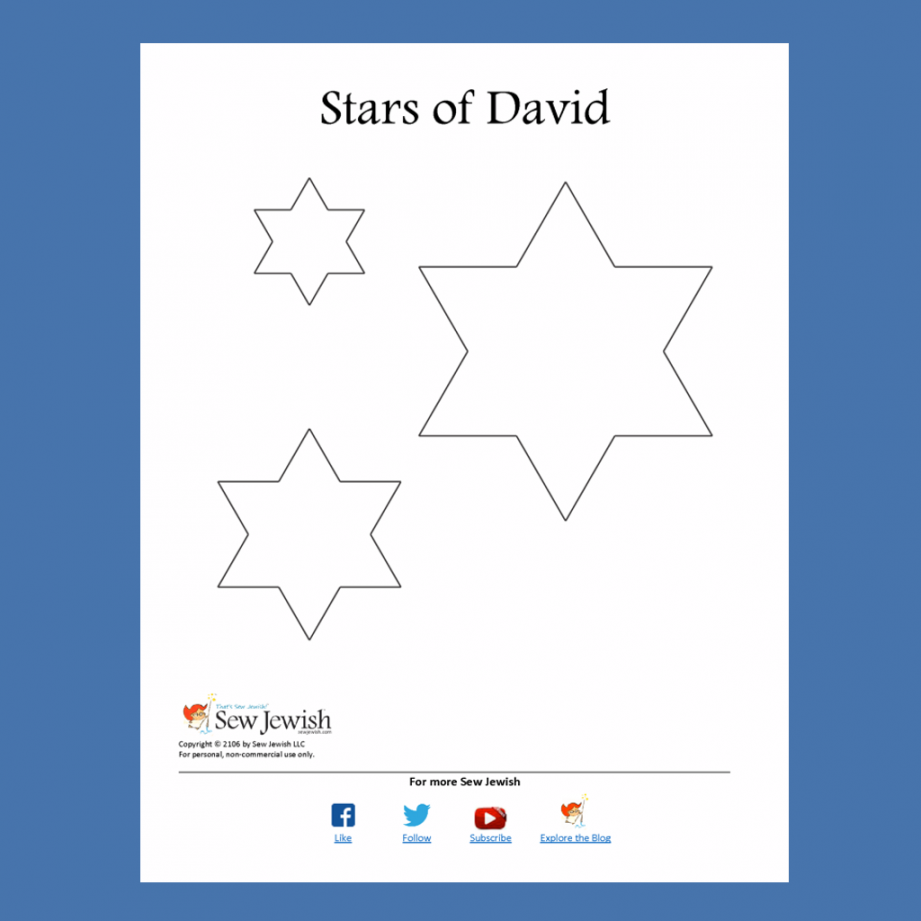 Free Star of David Pattern [PDF]  Sew Jewish