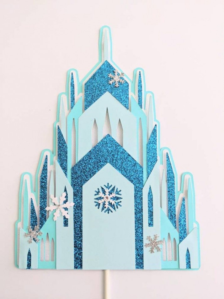 Frozen Castle Cake Topper or Cakecup Tower Stand Frozen cake