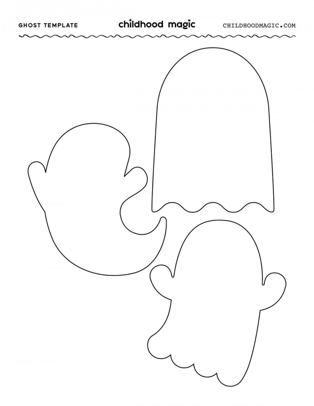 Ghost Template - Free Printable - Childhood Magic