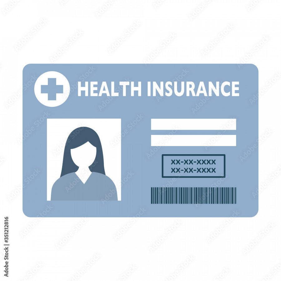 Health insurance card concept vector illustration on white