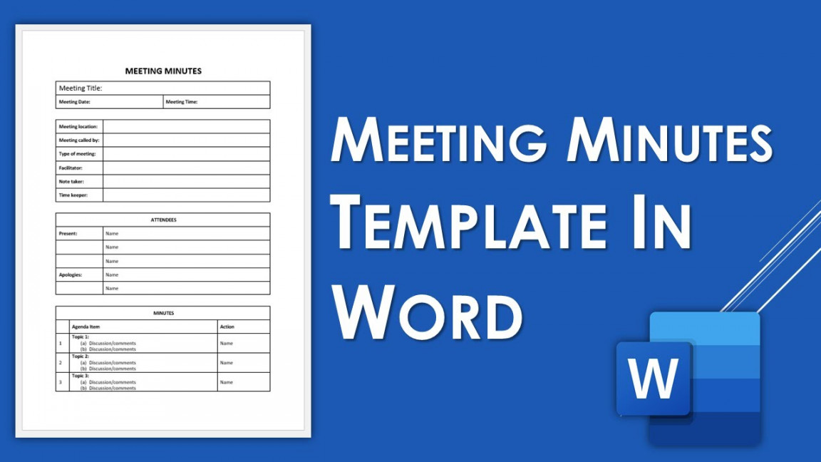 How to Design Meeting Minutes Template in Word  Meeting Minutes Template  Design