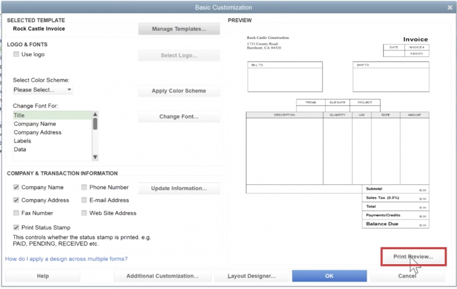 How to Edit an Invoice Template in QuickBooks - Gentle Frog