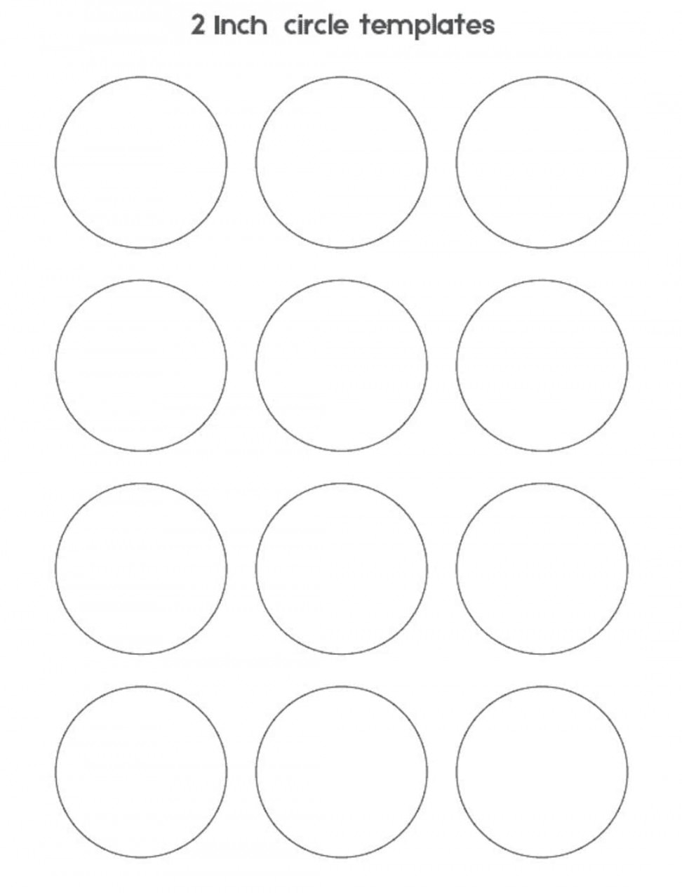 Inch Circle Template Blank Template DIY Design PNG - Etsy