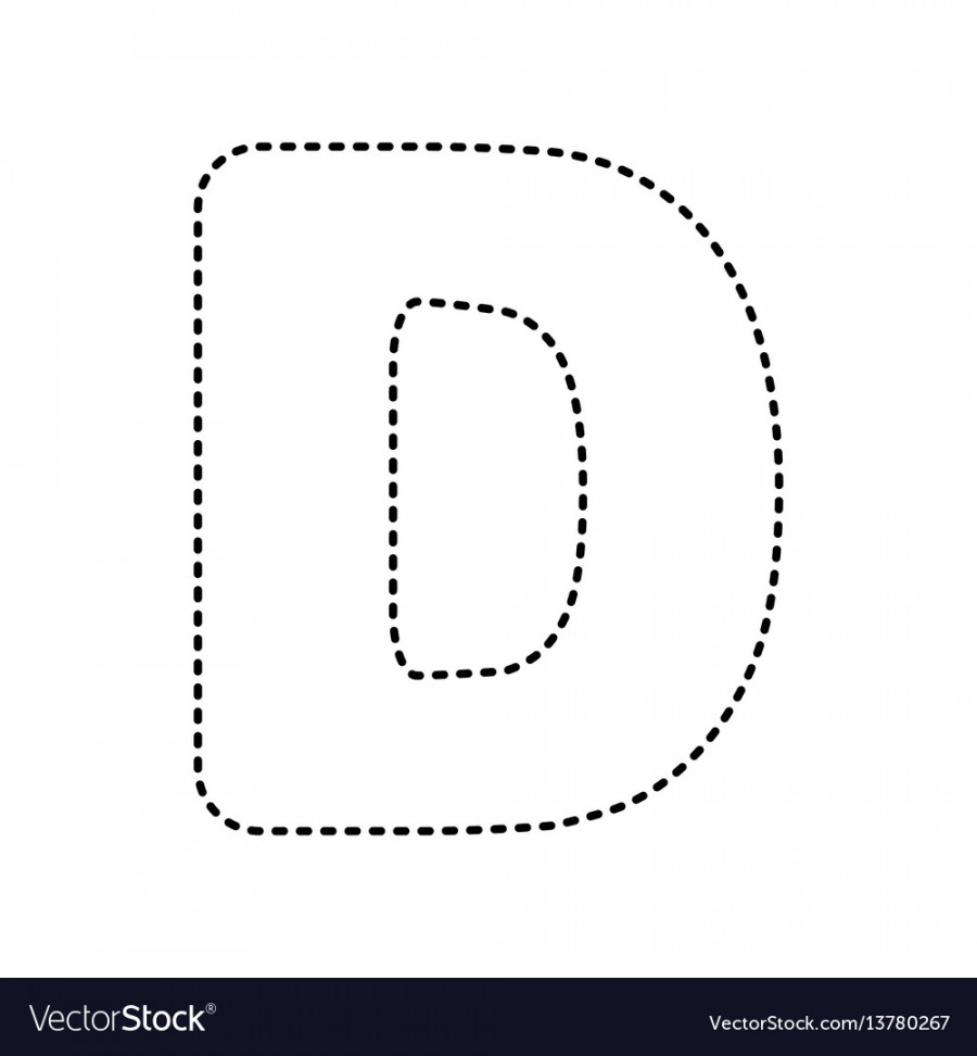 Letter d sign design template element Royalty Free Vector