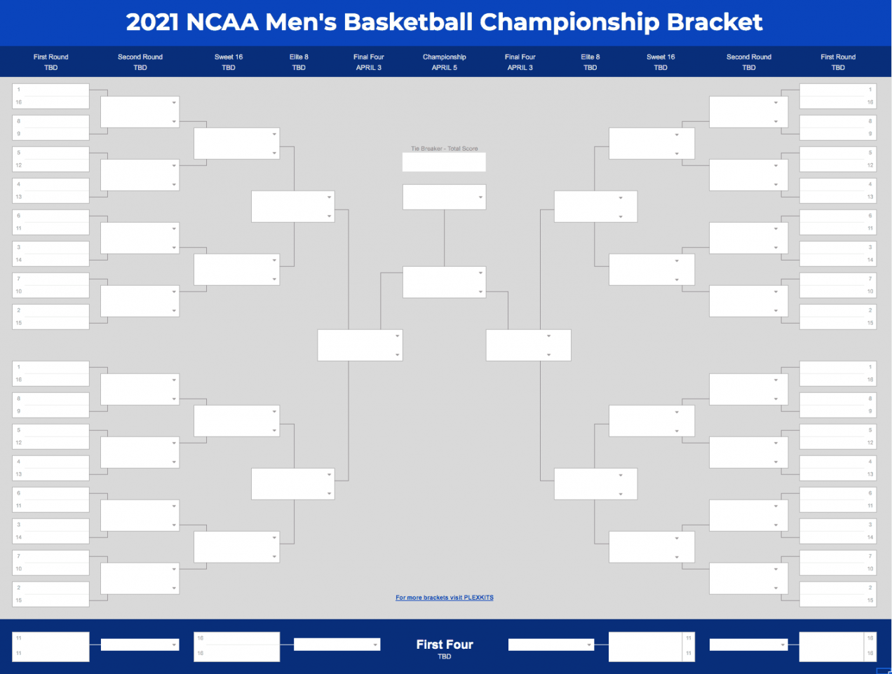 March Madness Bracket (Excel & Google Sheets Template)