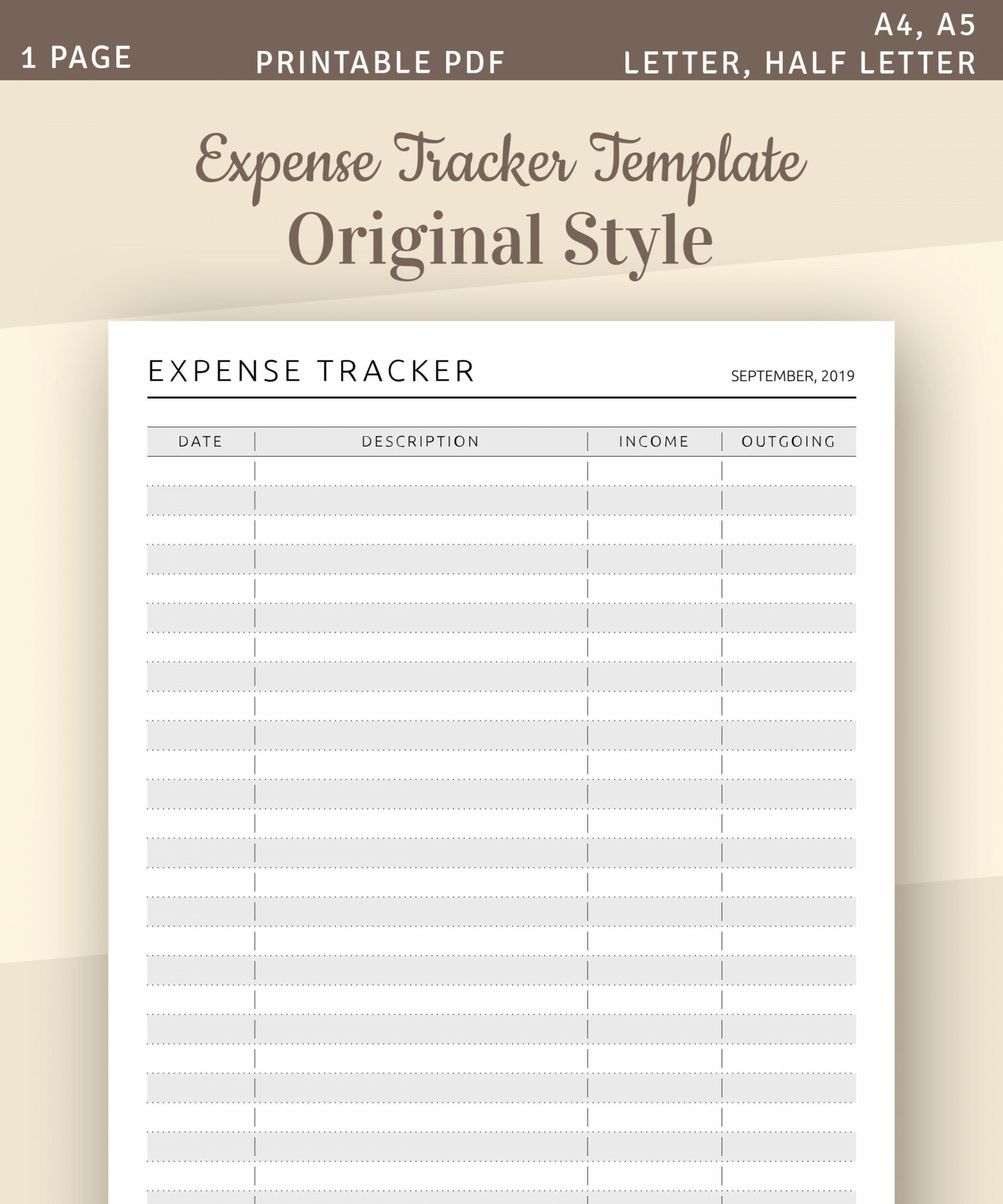 Monthly Expense Tracker Template Printable Monthly Budget - Etsy