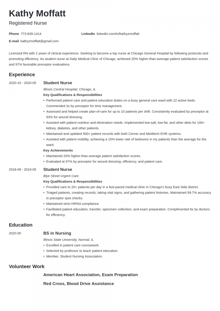 New Grad Nurse Resume Template with Examples & Tips