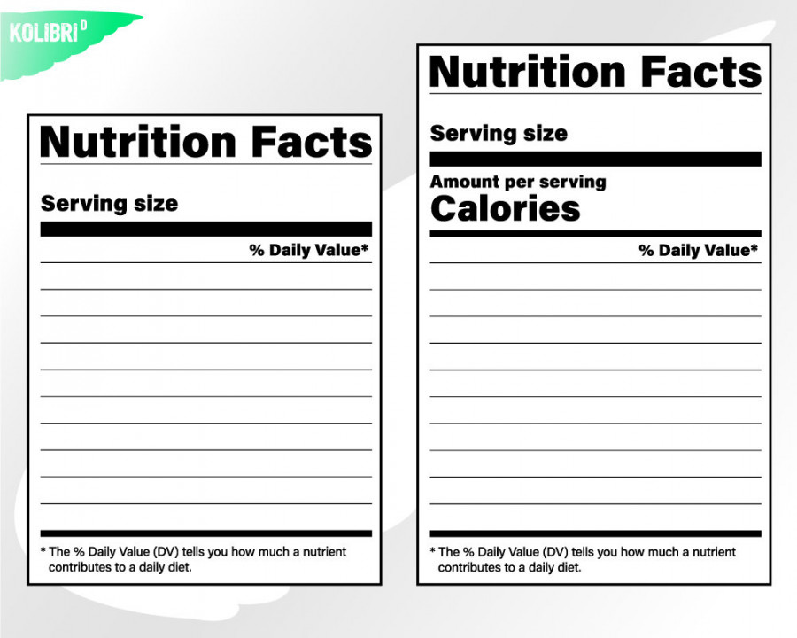 Nutrition Facts Template Svg Clipart Nutritional Calories and