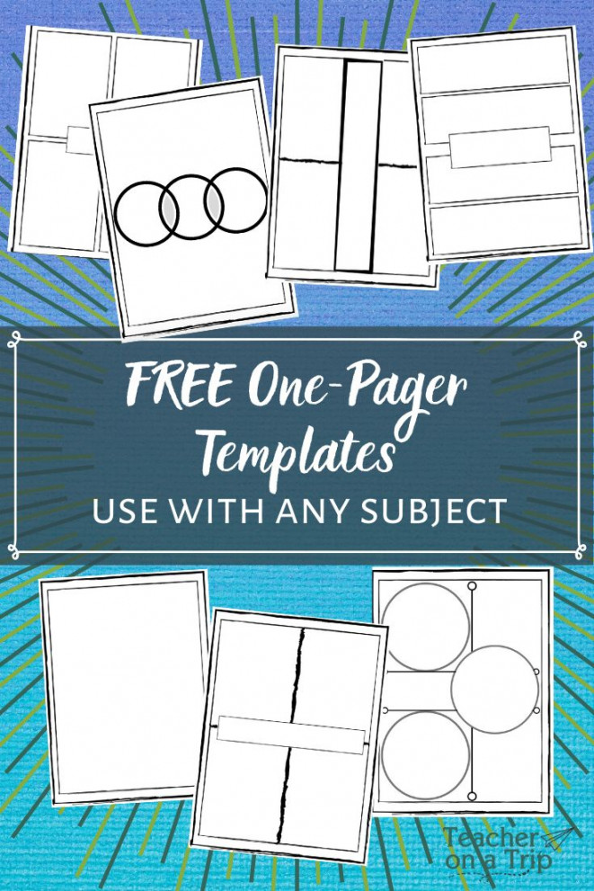 One-Pager Templates w/ Directions & Scoring Sheet  One-pager