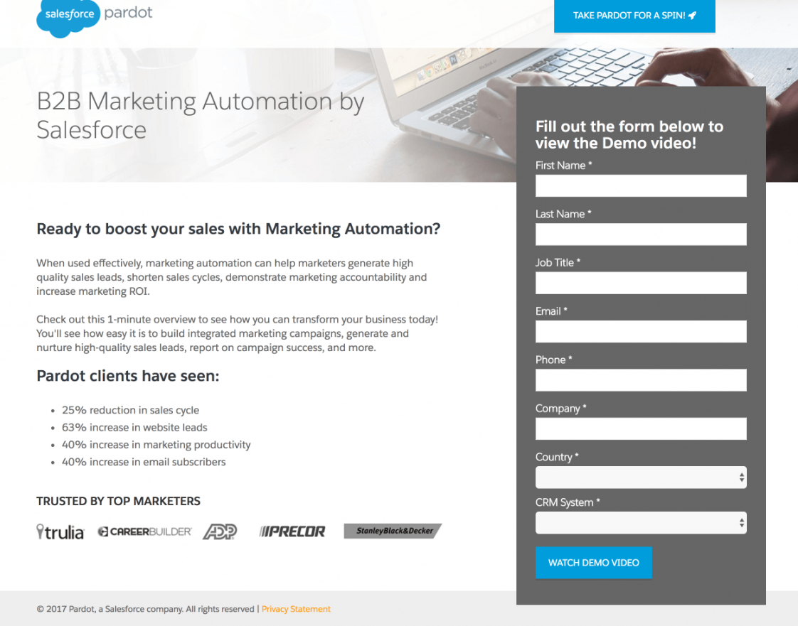 Pardot Landing Pages That Get Potential Customers to Act