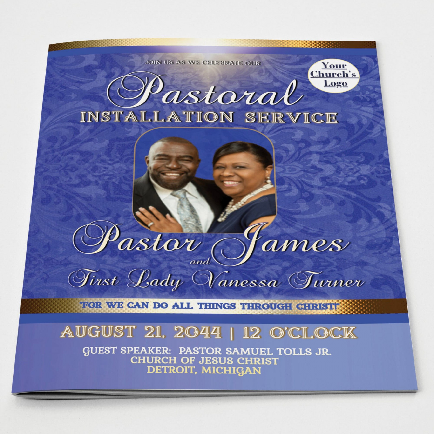 Pastoral Installation Pastor Program Template Editable in - Etsy