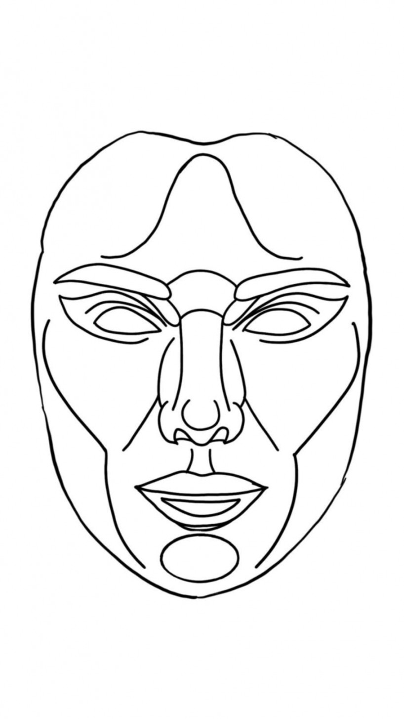 perfect face in   Face stencils, Face template, Geometric face