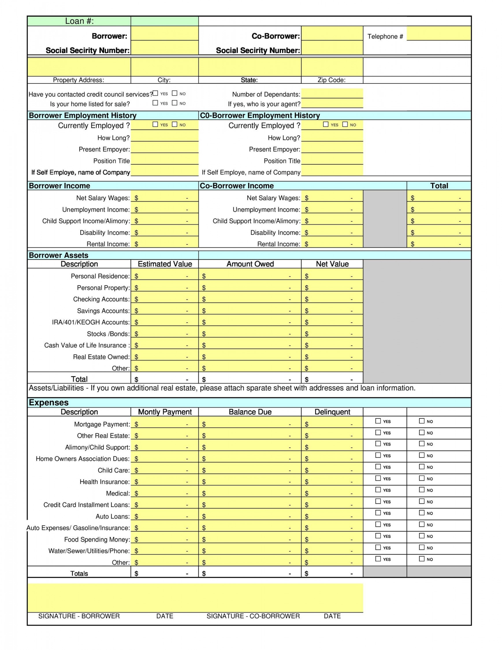 + Personal Financial Statement Templates & Forms ᐅ TemplateLab