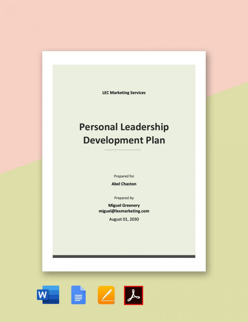 Personal Leadership Development Plan Template - Download in Word