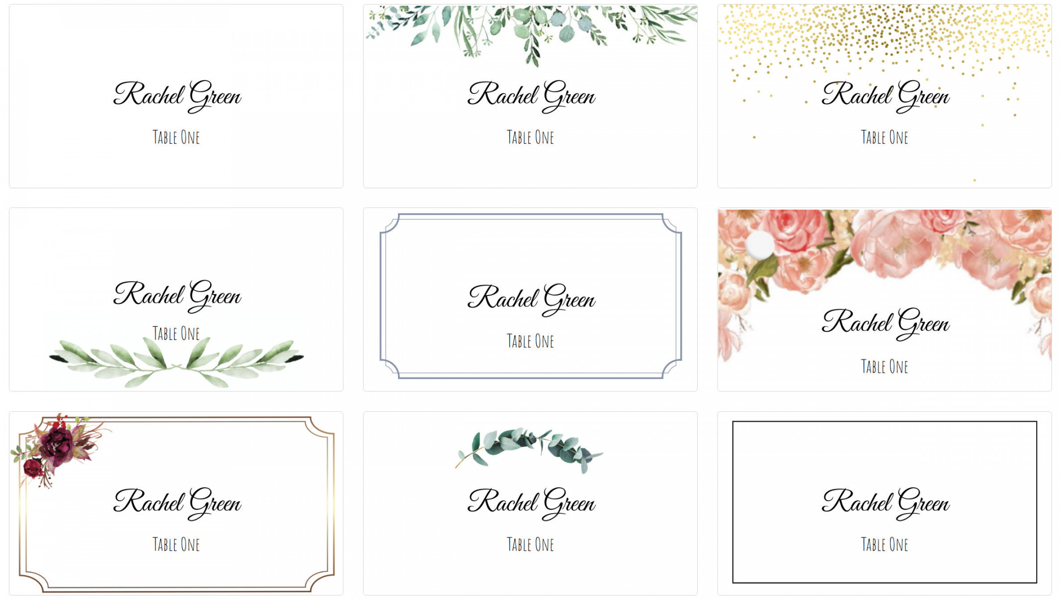 Place Card Me - A Free and Easy Printable Place Card Maker for