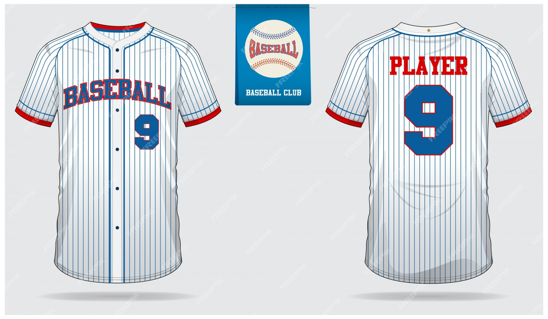 Premium Vector  Baseball jersey template design