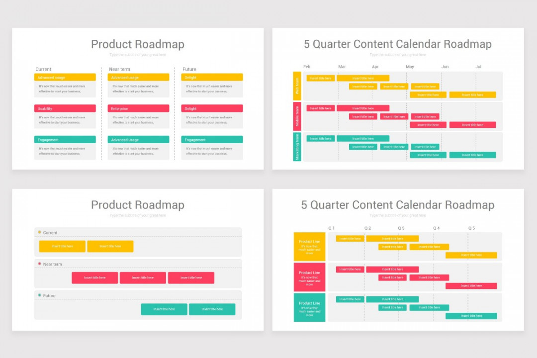 Product Roadmap Google Slides Template  Nulivo Market