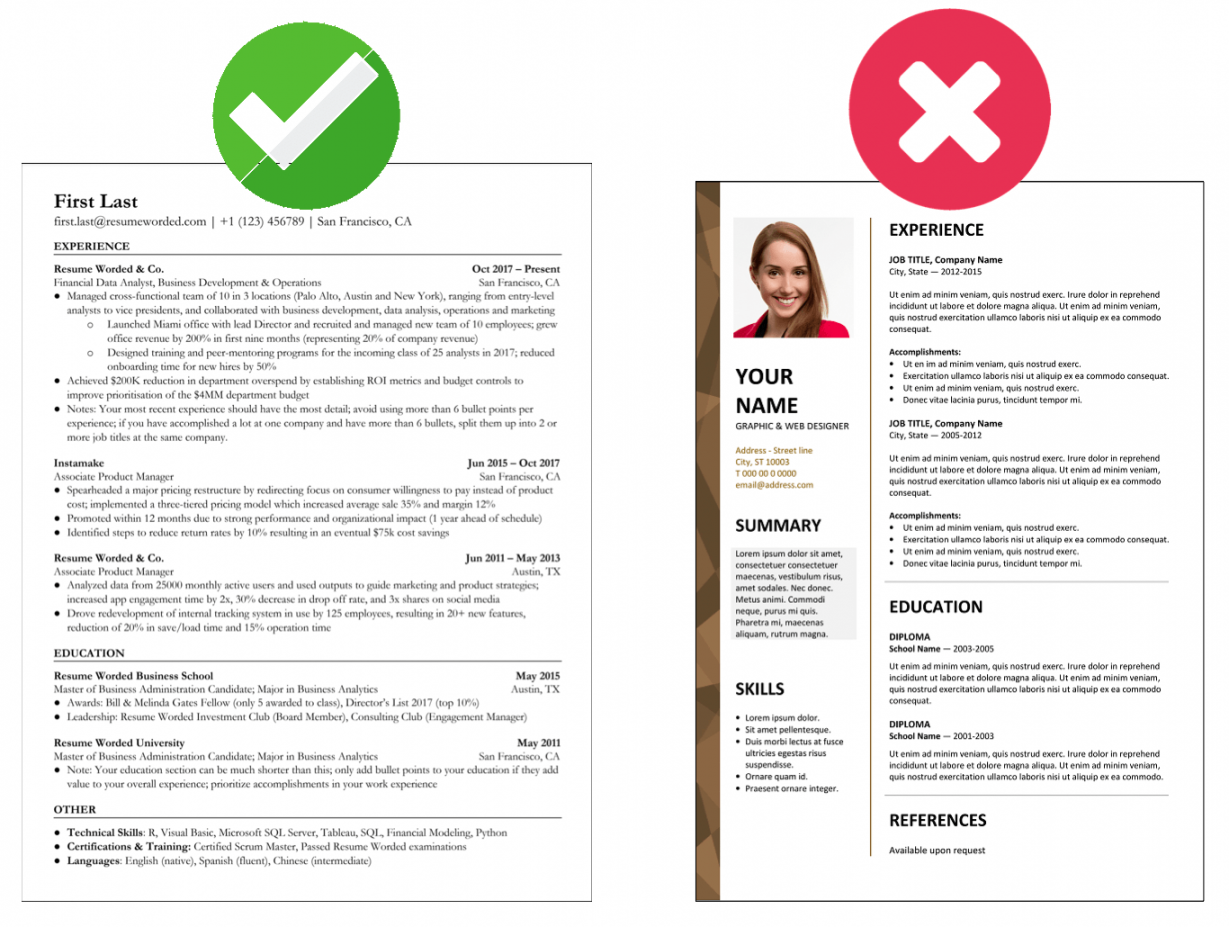 Professional ATS Resume Templates for Experienced Hires and