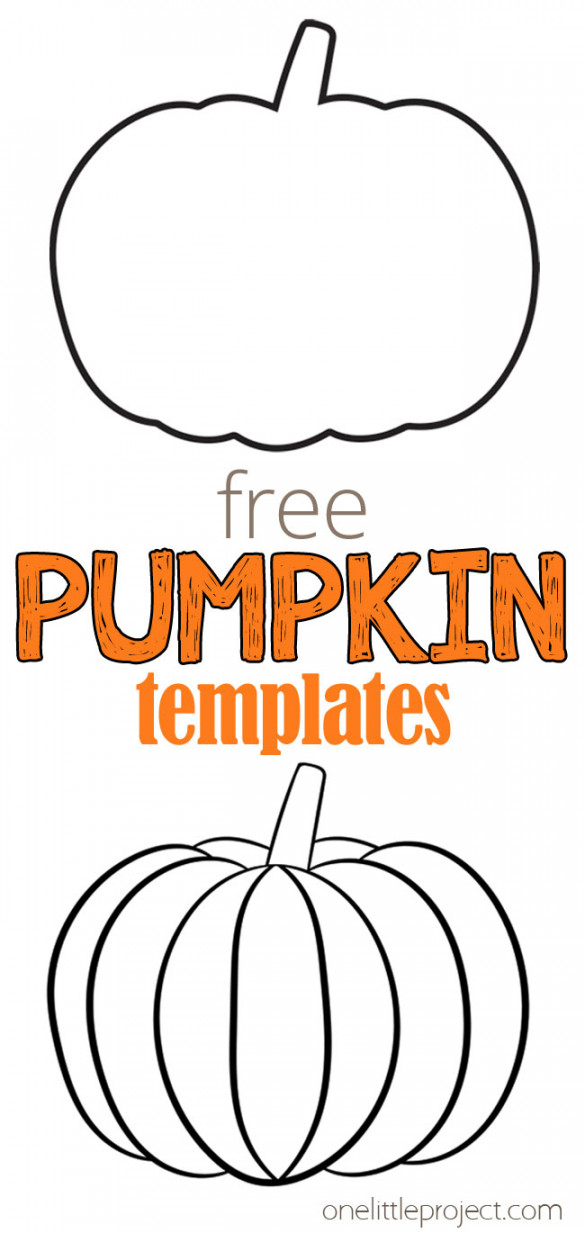 Pumpkin Template  Free Printable Pumpkin Outlines - One Little