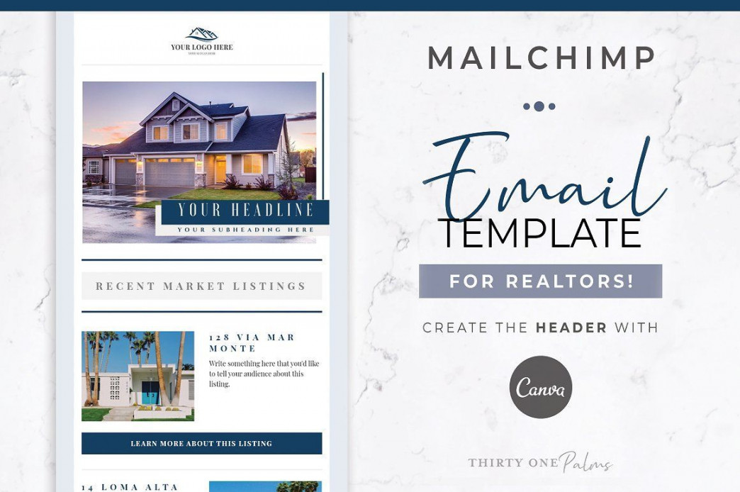 Real Estate Mailchimp/Canva Template  Email marketing template