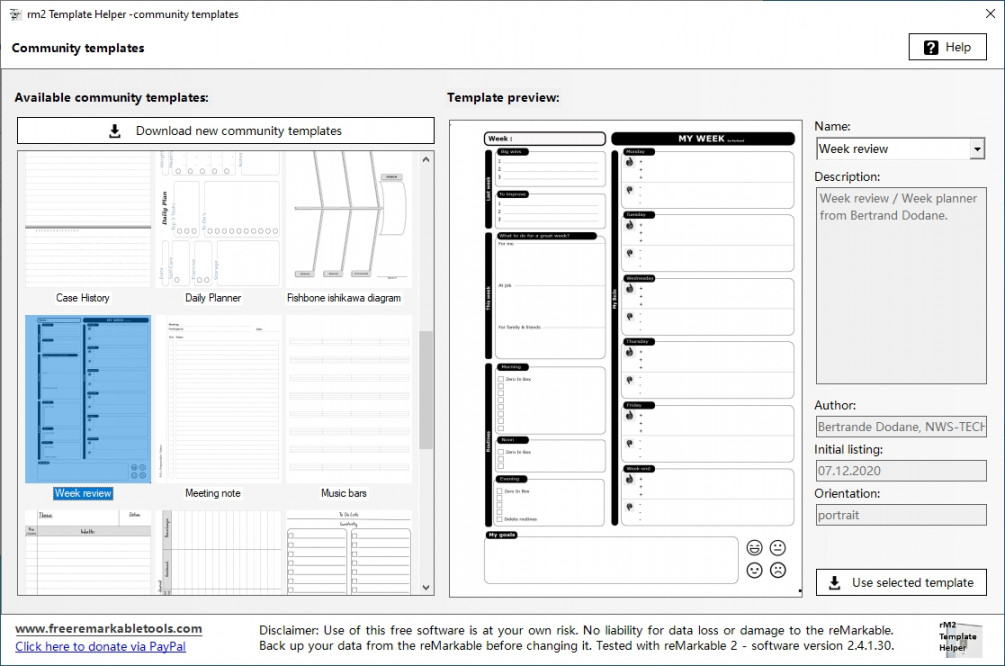 rM Template Helper & Custom Screens