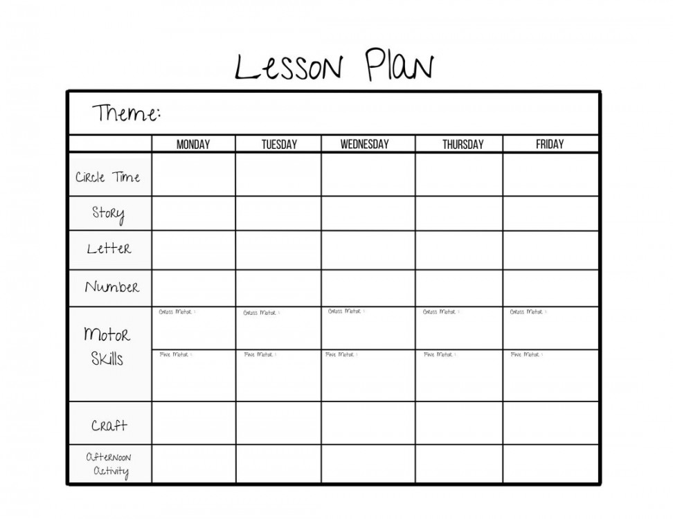 Simple Weekly Lesson Plan Template-preschool/prek/ - Etsy