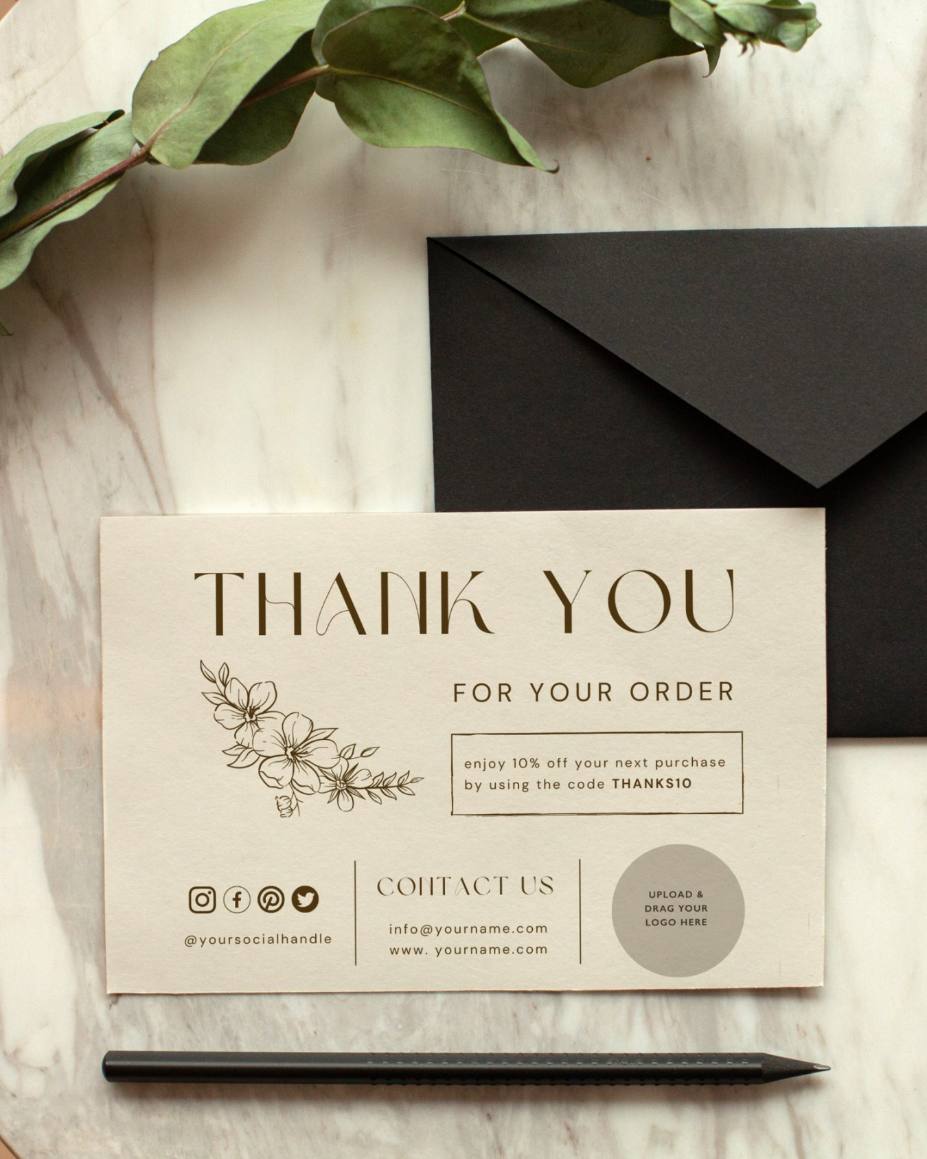 Small Business Thank You Card Canva Template - Melody Fulone