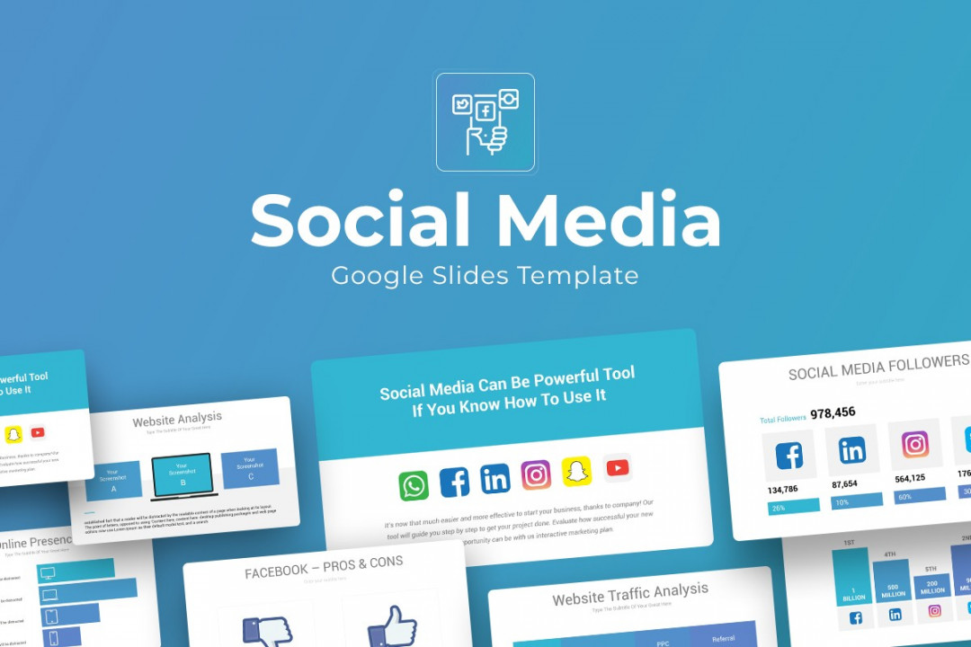 Social Media Google Slides Theme For Presentation  Nulivo Market