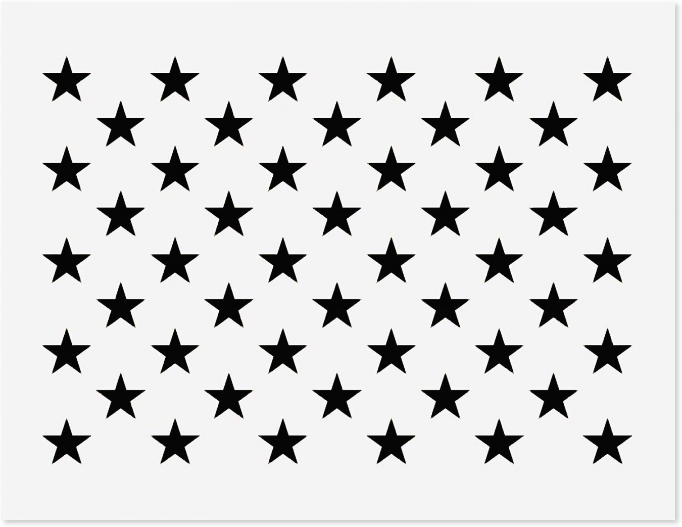 Star Stencil - Reusable American Flag Stencil  Stars for Painting Wood  and Wall Art (. x