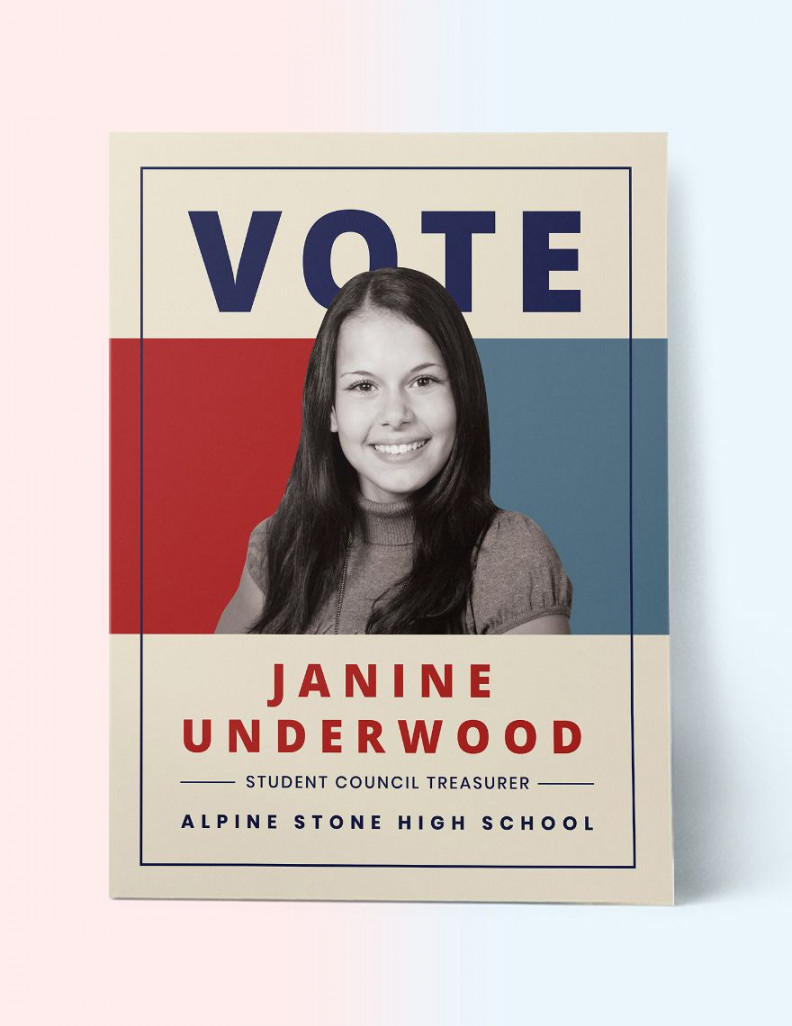 Student Council Election Poster Template - Download in Illustrator