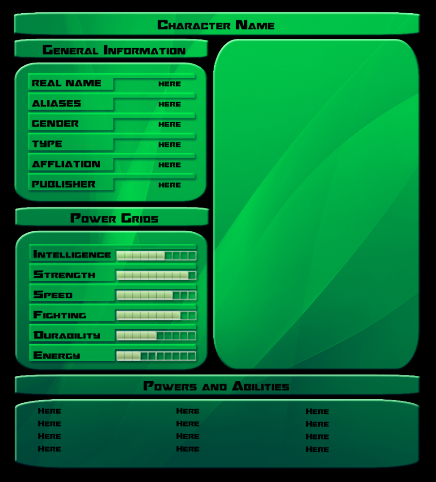 Template : Character Stats by vipplayer on DeviantArt