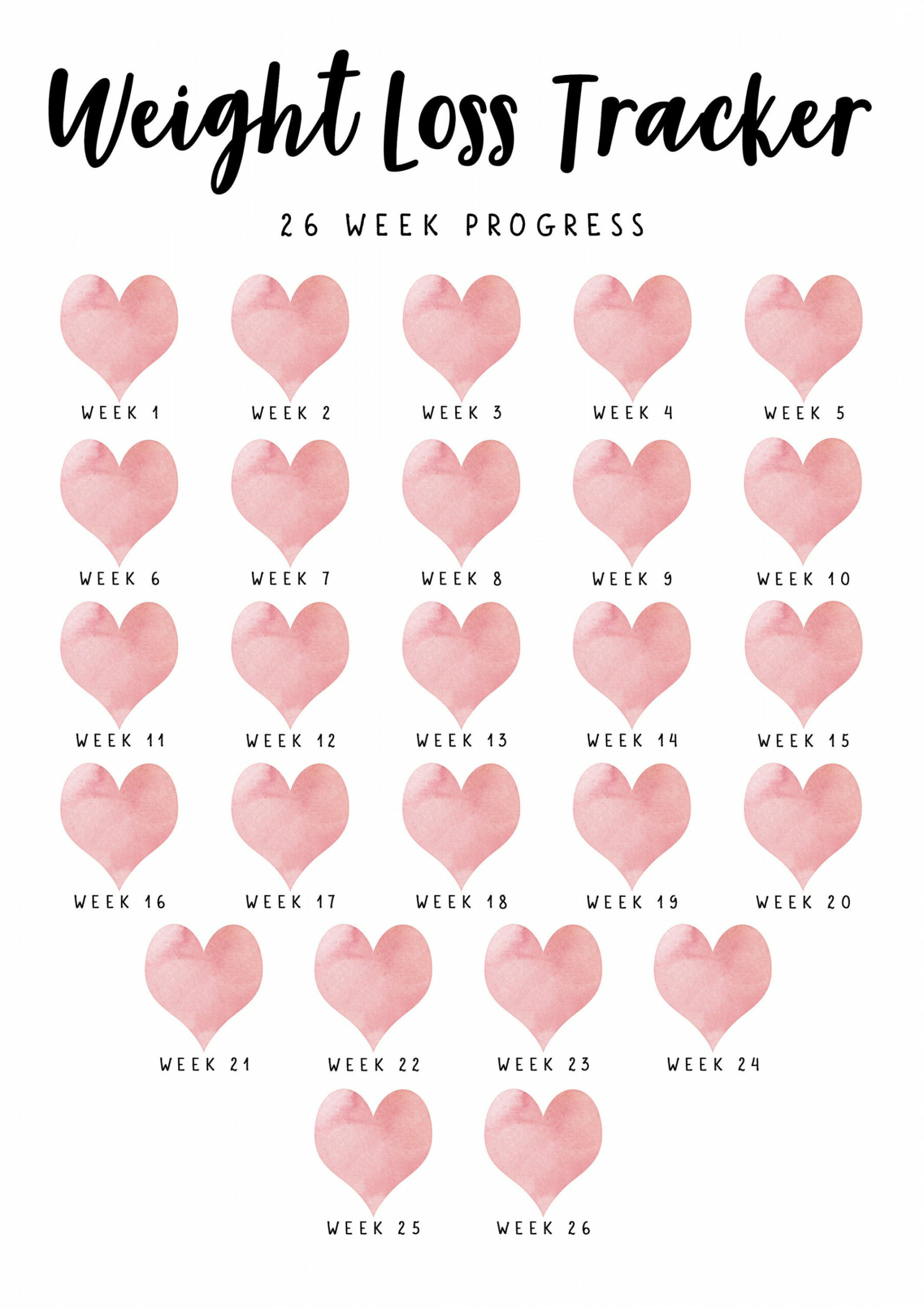 Weight Loss Tracker Print