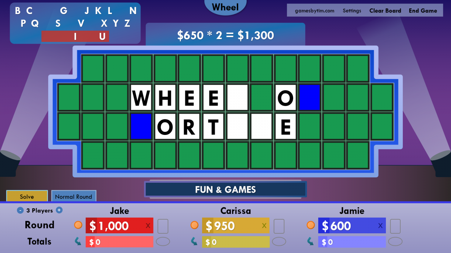 Wheel of Fortune for PowerPoint - Games by Tim