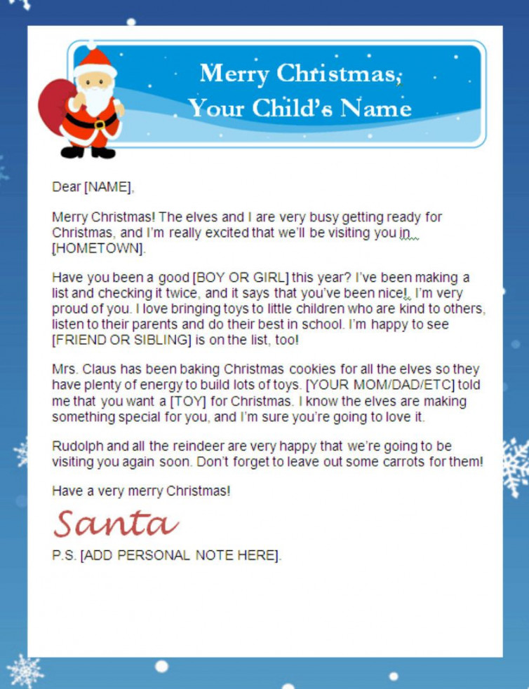 Best Santa reply letters ideas  santa letter template