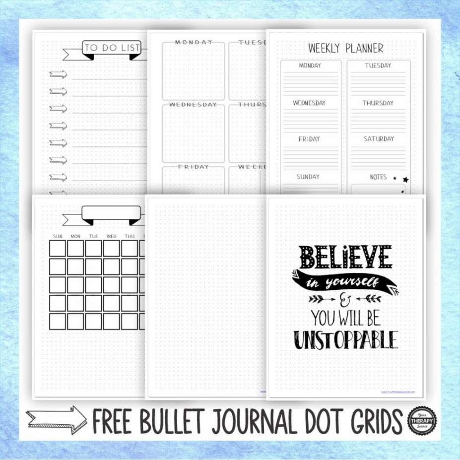 Bullet Journal Dot Grid Printable Journal Pages - FREE - Your